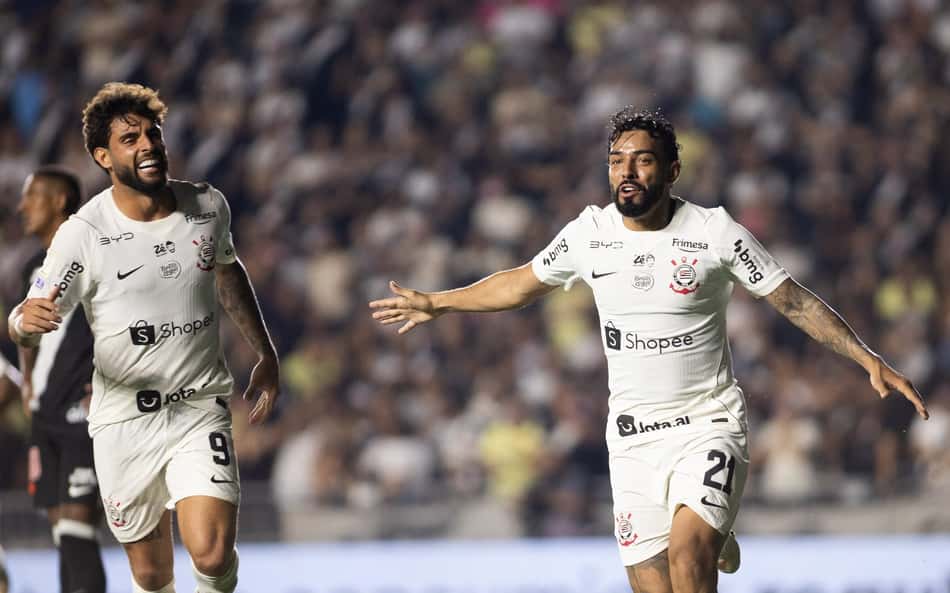 Jogadores do Corinthians comemorando