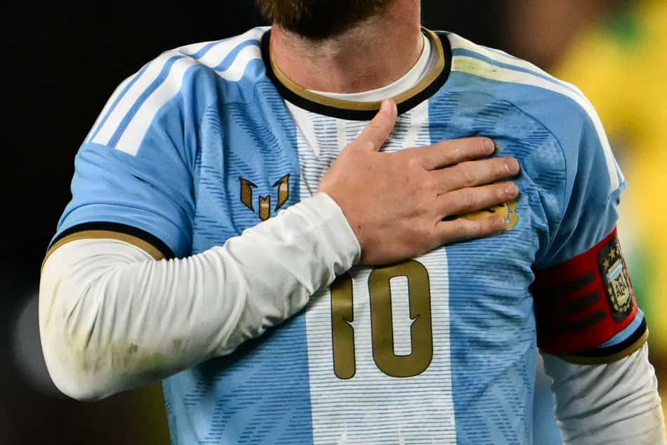 Camisa especial da Argentina para a despedida de Lionel Messi