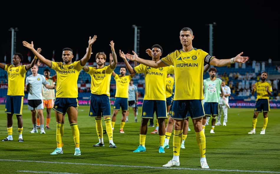 Cristiano Ronaldo e companheiros comemoram vitória do Al-Nassr no Sauditão