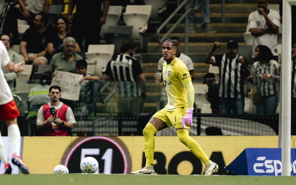 Delfim em Atlético x Bragantino (Foto: Pedro Souza / Atlético)