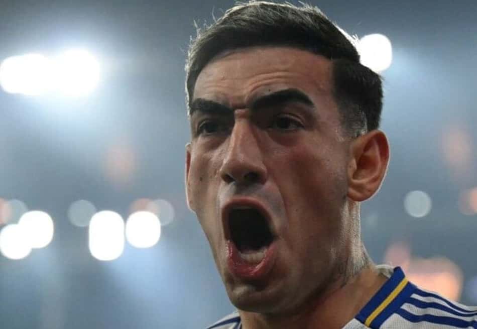 Di Lollo celebra o primeiro gol do Boca sobre o Vasco