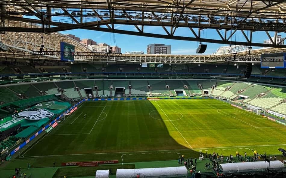 Estádio Nubank Parque do Palmeiras antes de confronto com o Fortaleza