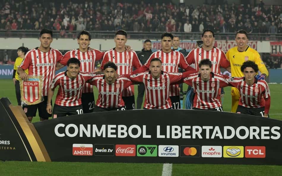Time do Estudiantes perfilado para o confronto contra o Flamengo, pela Libertadores