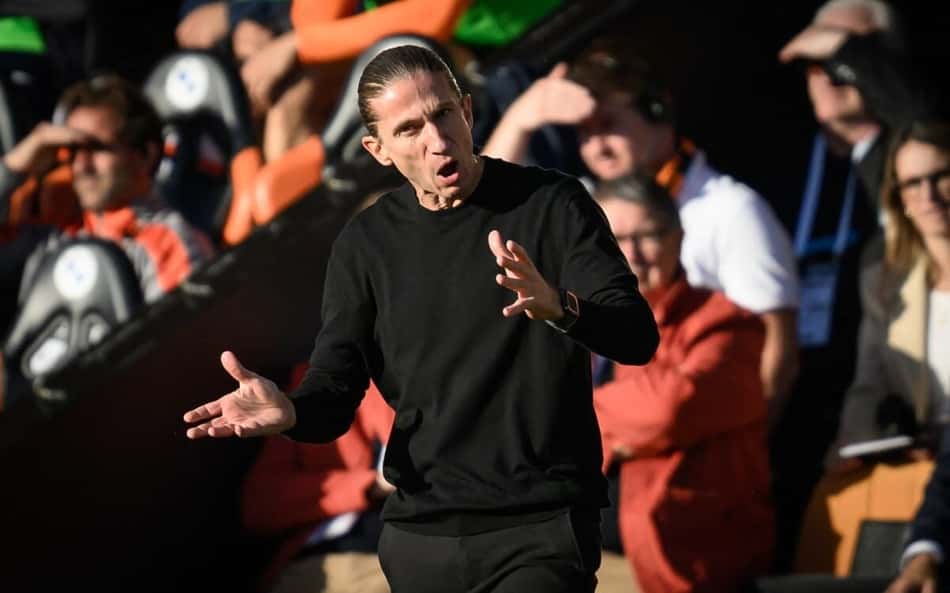 Filipe Luís durante sua primeira derrota do Monaco, pela Ligue 1