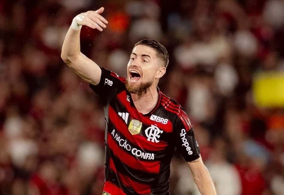 Jorginho durante partida do Flamengo