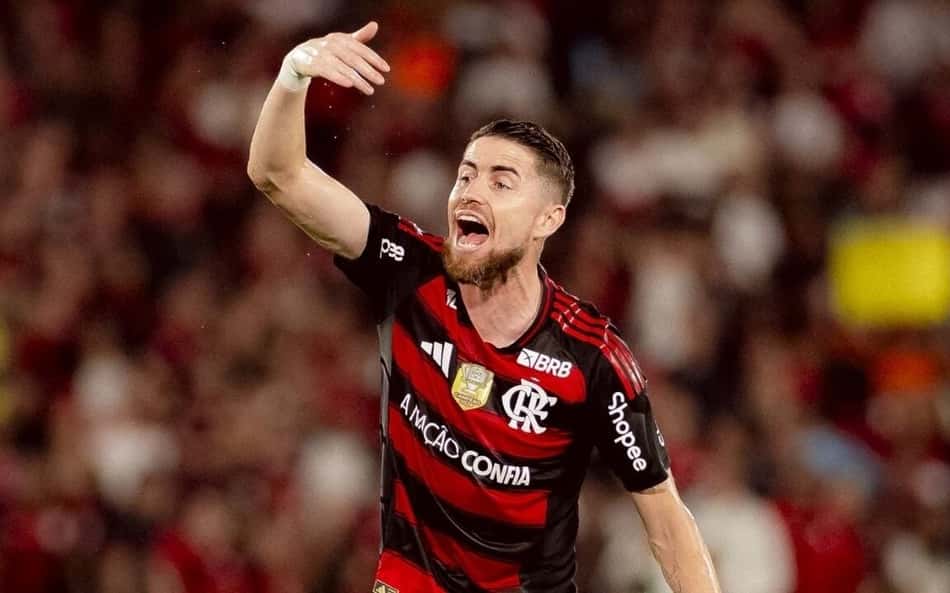 Jorginho durante partida do Flamengo