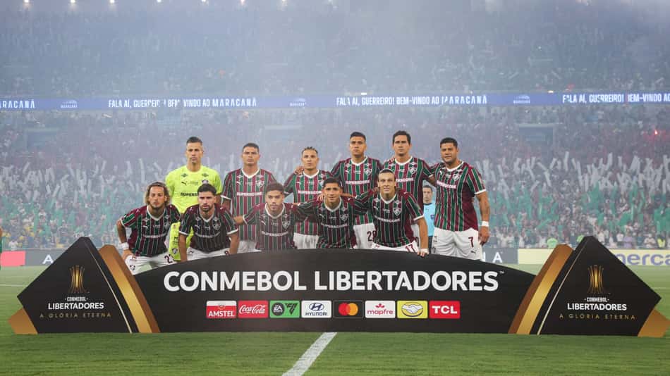Fluminense perfilado antes de enfrentar o Palmeiras