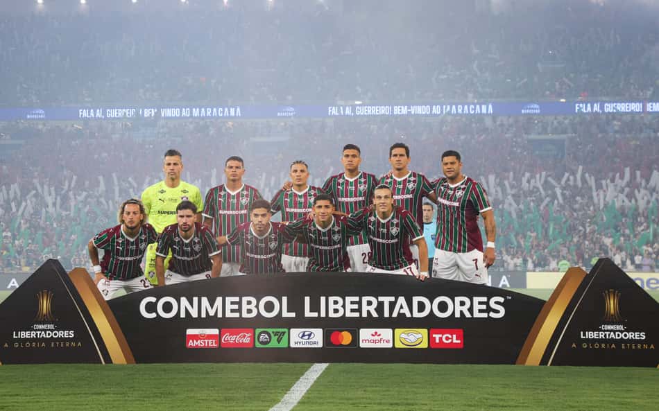Fluminense perfilado antes de enfrentar o Palmeiras