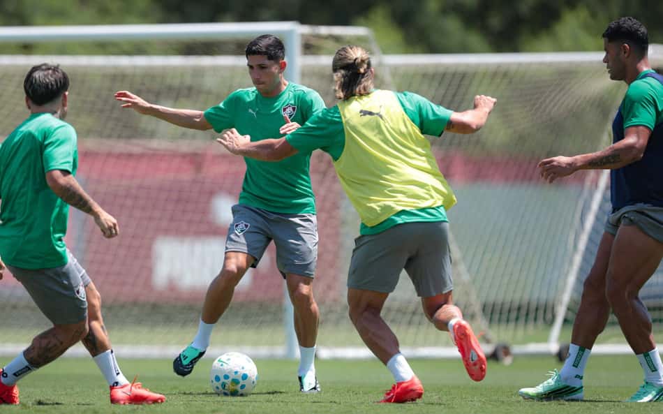 Fluminense no último treino antes do Fla-Flu