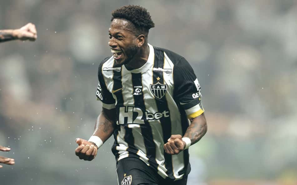 Fred comemora gol pelo Atlético (Foto: Pedro Souza / Atlético)