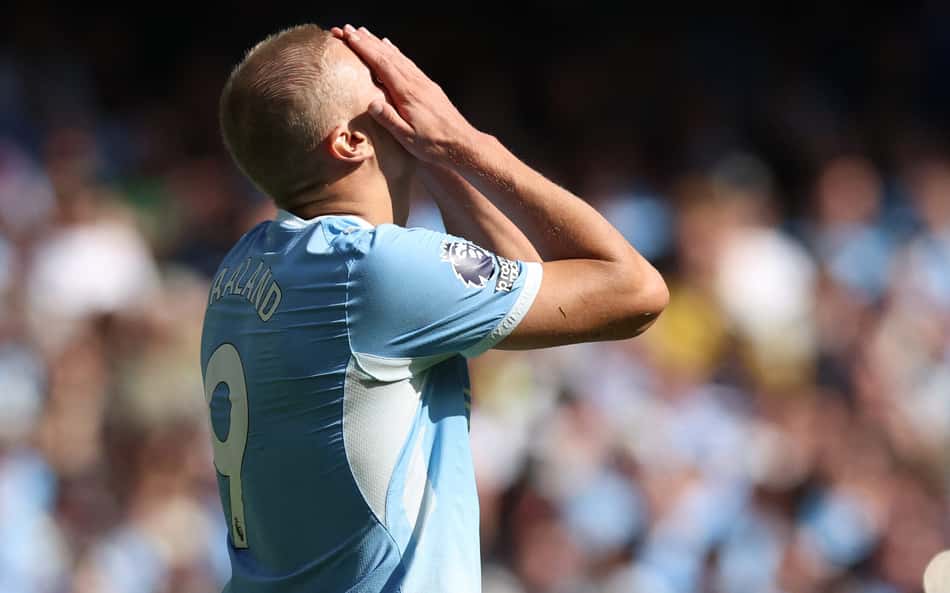Haaland lamenta chance desperdiçada na vitória do Manchester City sobre o Bournemouth