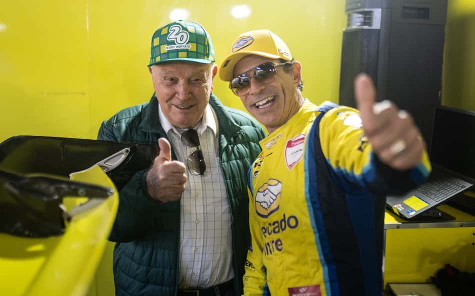 Helio Castroneves e Pedro Muffato