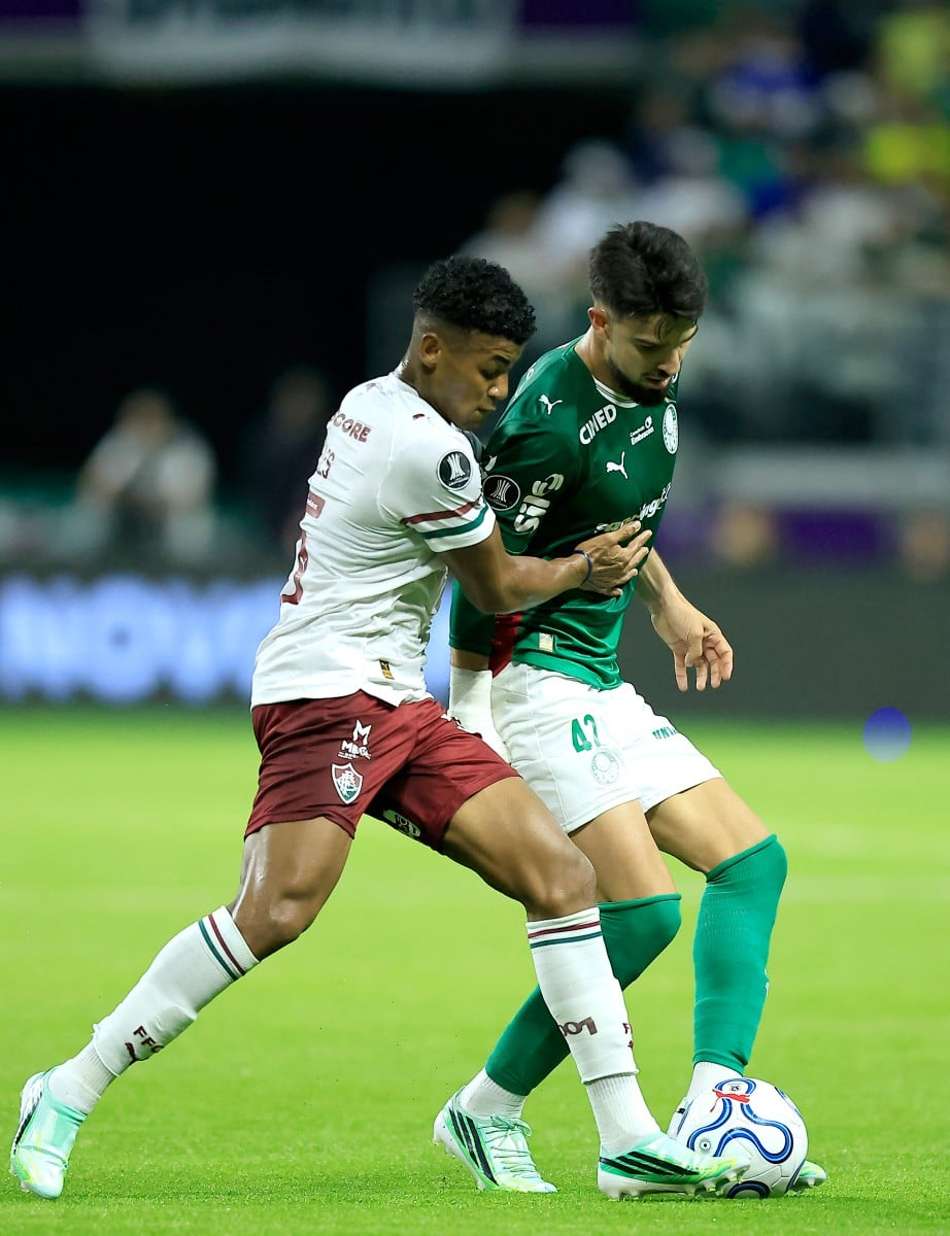 Hércules durante Palmeiras e Fluminense, pela Libertadores