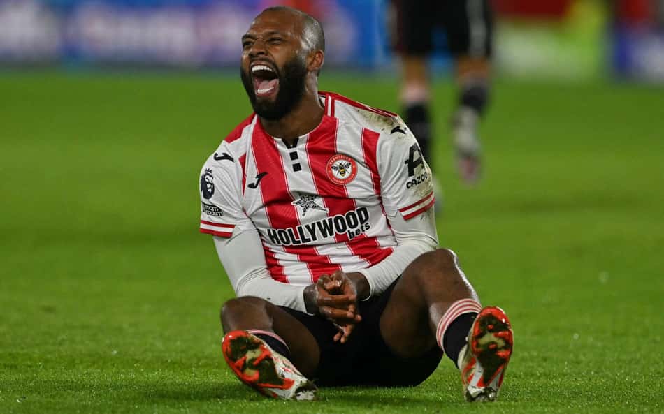 Igor Thiago comemorando gol pelo Brentford