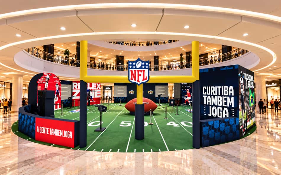 Ilustração do Espaço NFL em shoppings (Foto: Divulgação/NFL)
