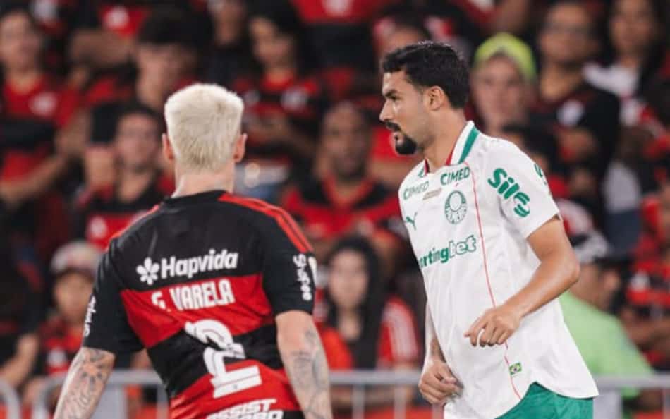 Jefté em ação em Flamengo x Palmeiras