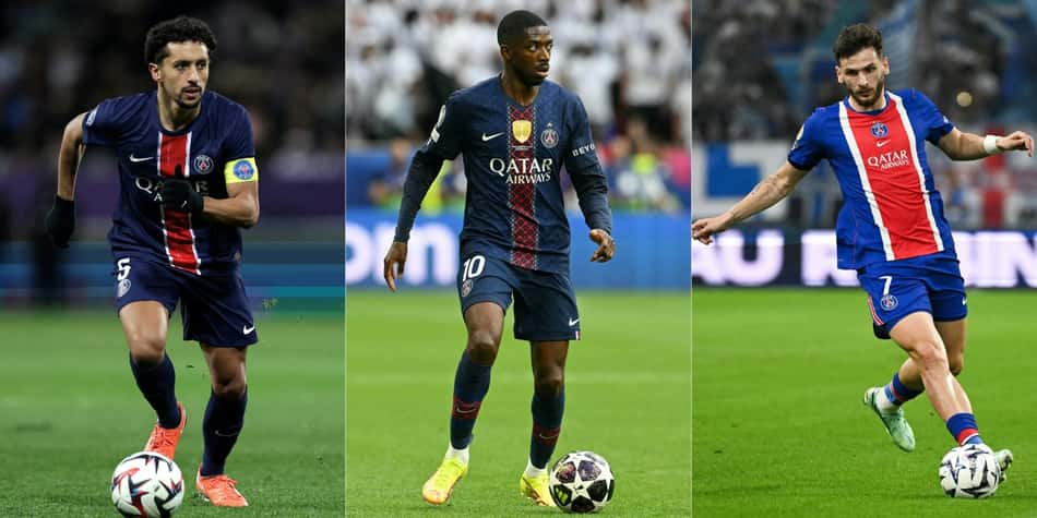 Kvaratskhelia, Dembélé e Marquinhos