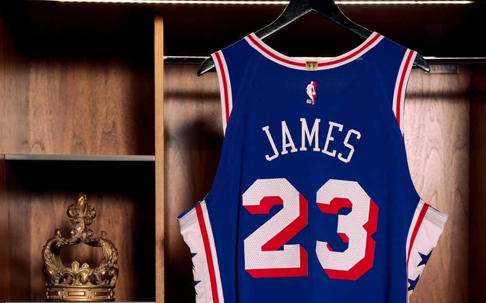 LeBron James usará a camisa número 23 no 76ers (Foto: Reprodução / Sixers)