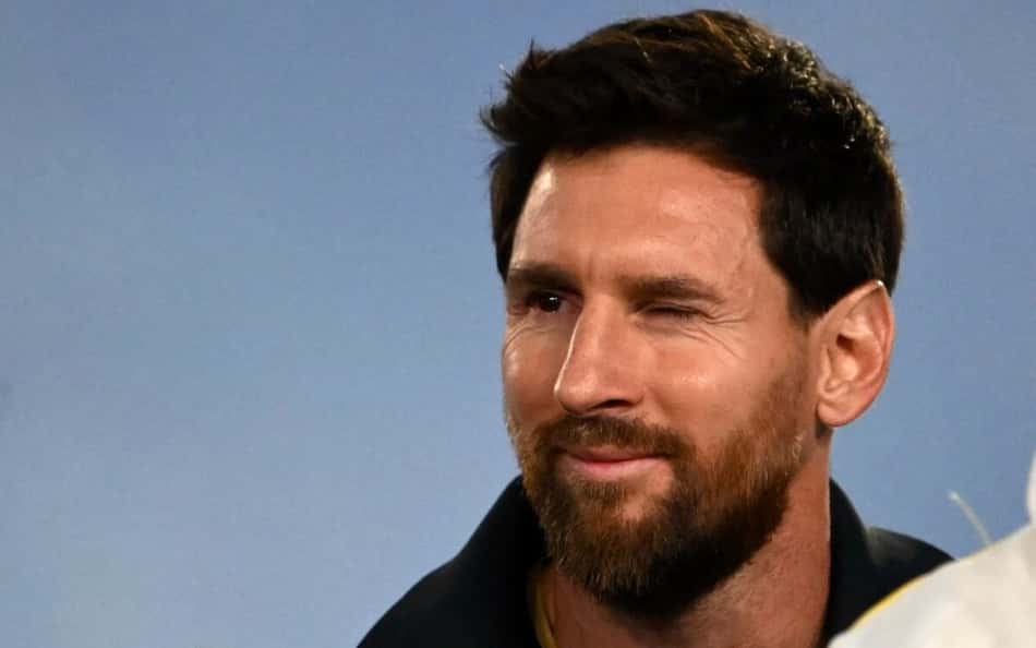 Lionel Messi durante sua despedida da Seleção Argentina
