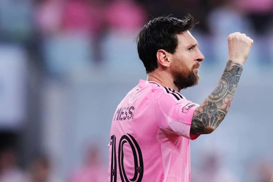 Lionel Messi marcou duas vezes na vitória do Inter Miami sobre o DC United pela MLS (Foto: Rich Storry/Getty Images/AFP)