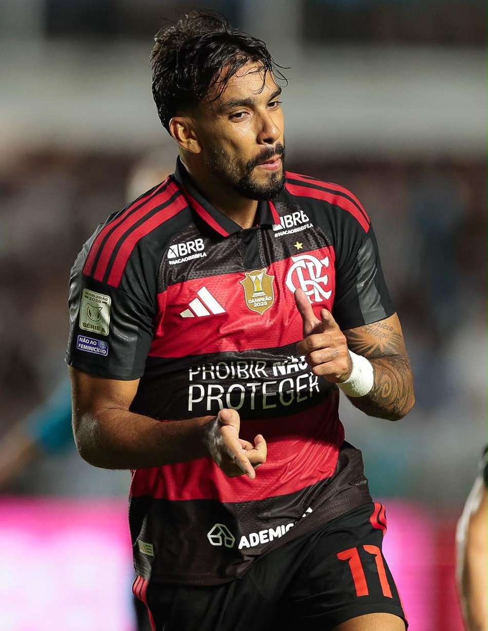 Lucas Paquetá durante Santos x Flamengo