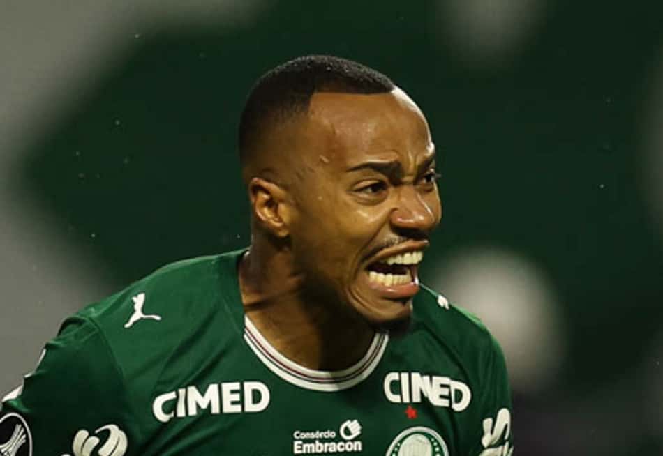 Marlon Freitas celebra o gol que classificou o Palmeiras a final da Libertadores