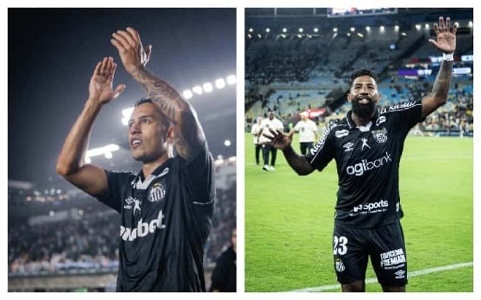 Igor Vinicius, pelo lado esquerdo, e Rodinei no lado direito.