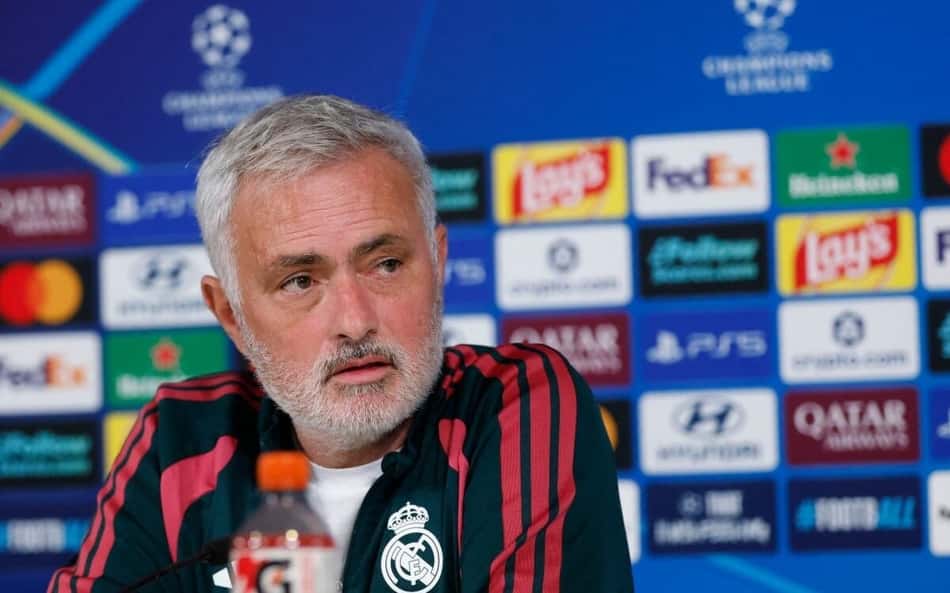 José Mourinho durante coletiva do Real Madrid