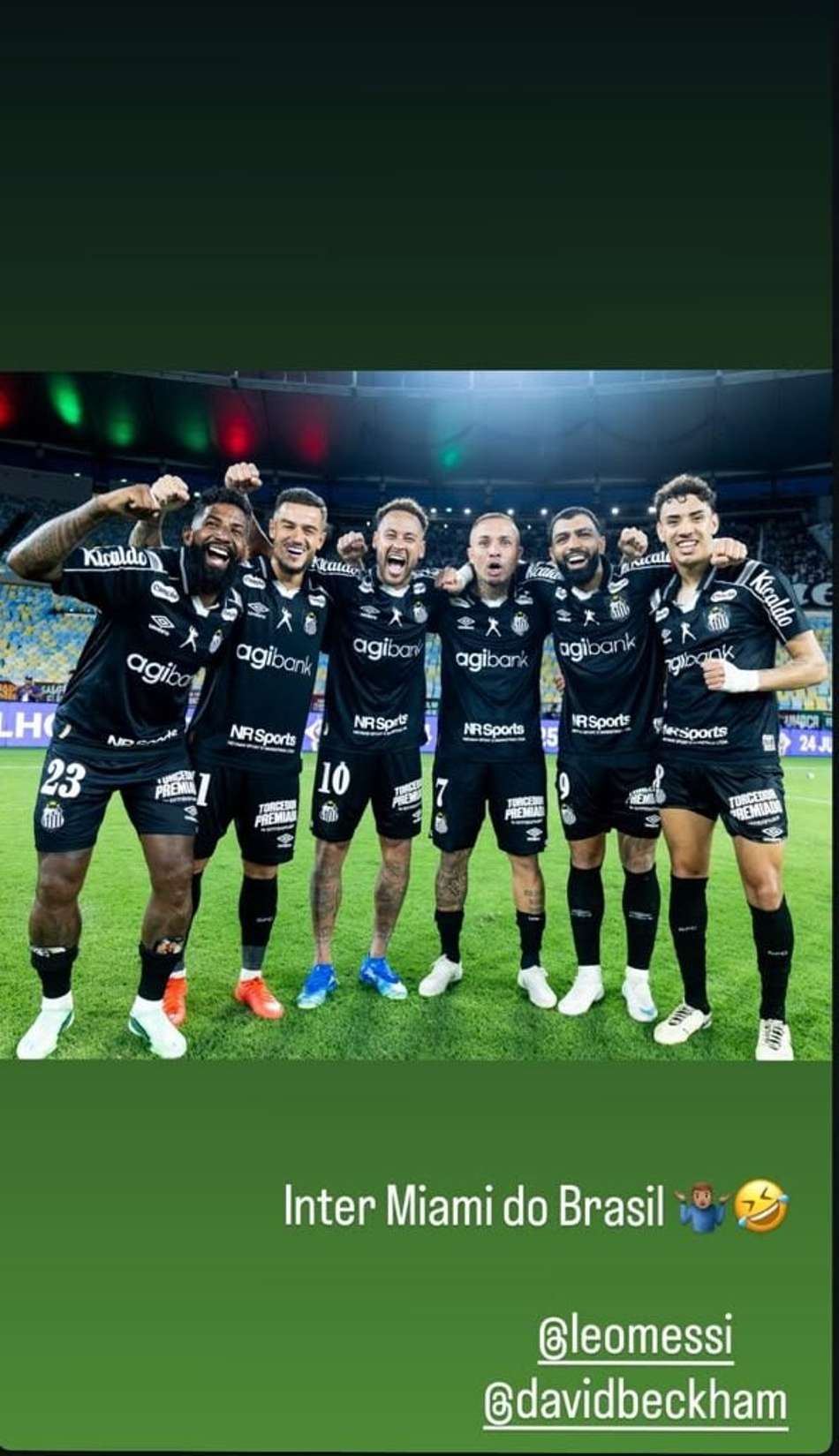 Neymar posta foto no Instagram e escreve: "Inter Miami do Brasil"