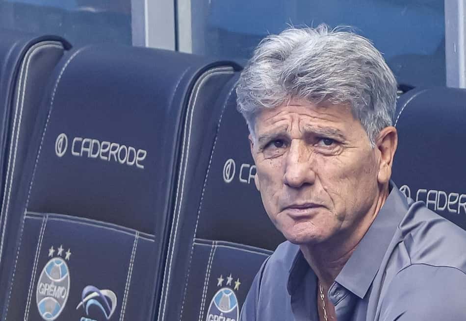 O técnico Renato Gaúcho na reestreia pelo Grêmio