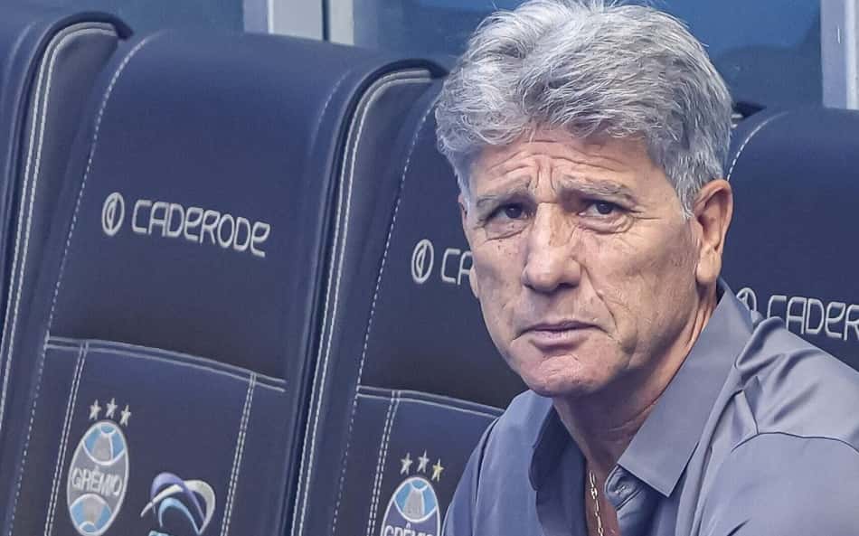 O técnico Renato Gaúcho na reestreia pelo Grêmio