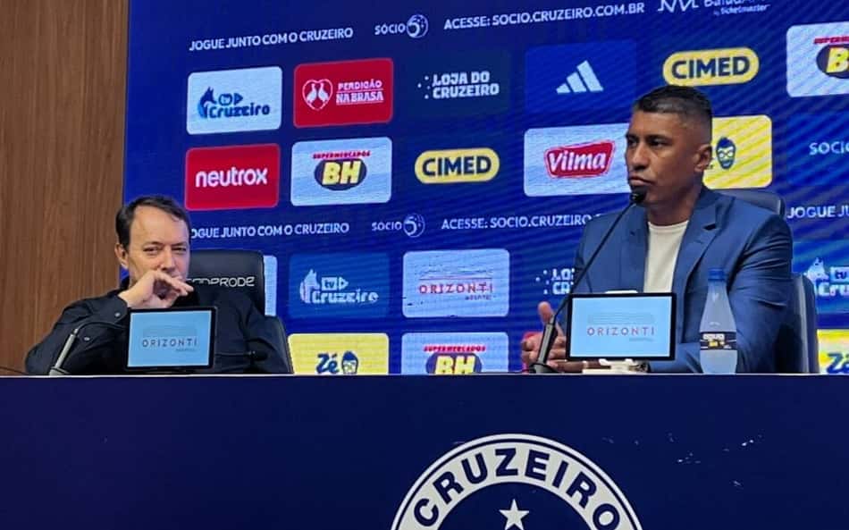 Paulinho e Pedrinho em coletiva