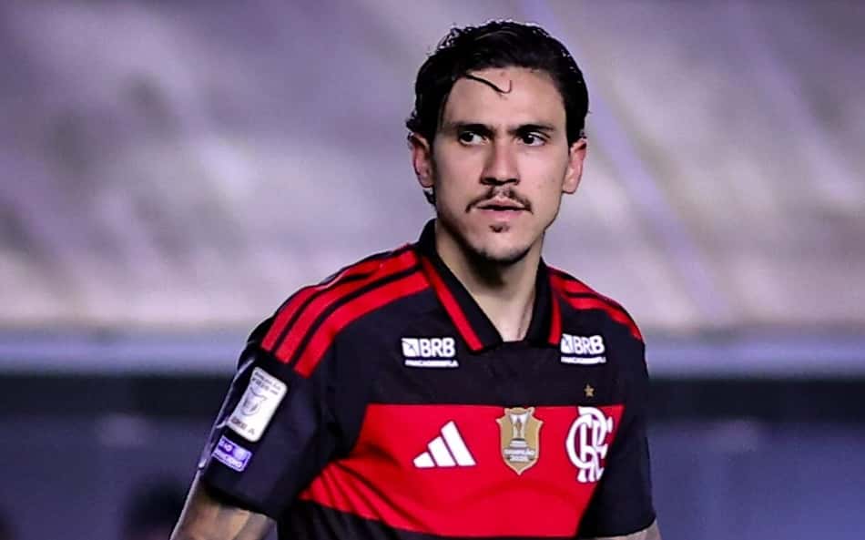 Pedro em ação com a camisa do Flamengo