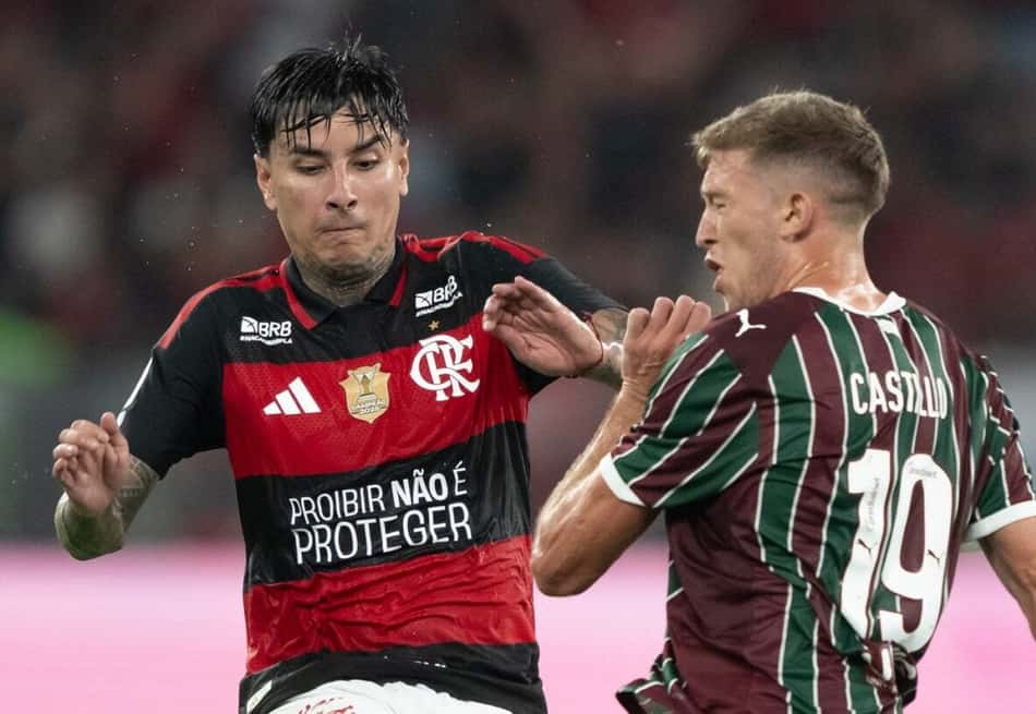 Pulgar, do Flamengo, acertou joelho de Castillo, do Fluminense