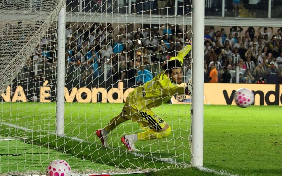 Rossi durante Santos x Flamengo