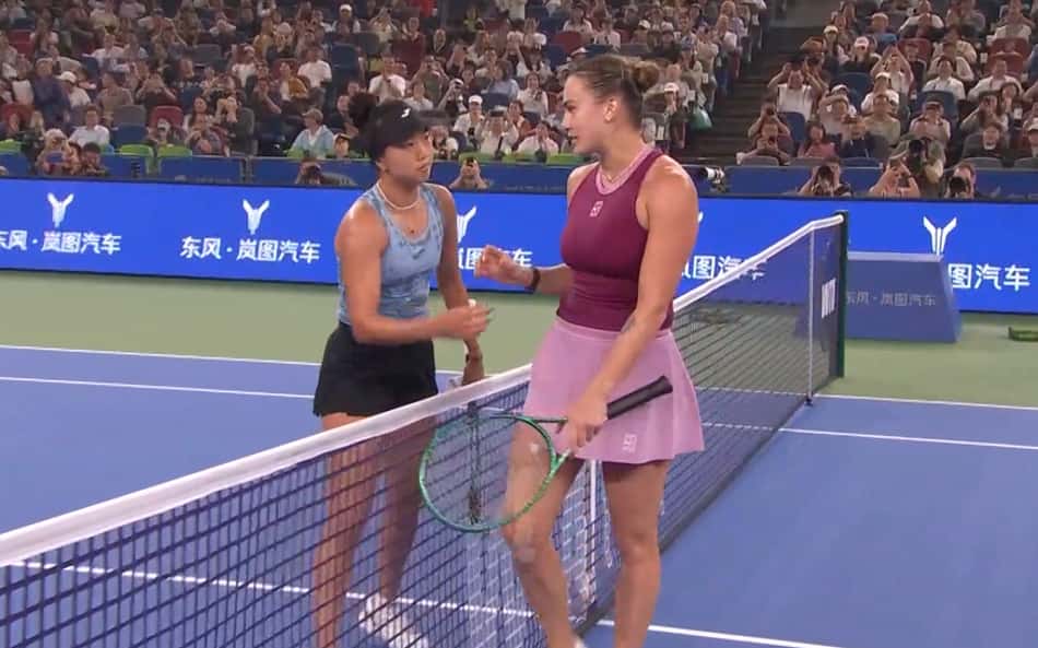Sabalenka sofre virada e é eliminada no WTA 1000 de Wuhan