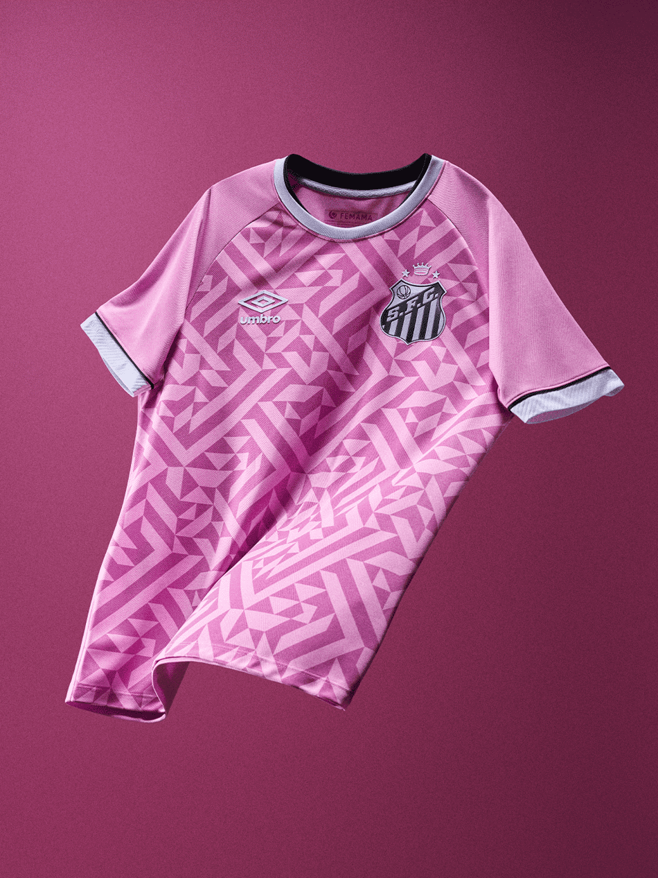 Santos camisa rosa
