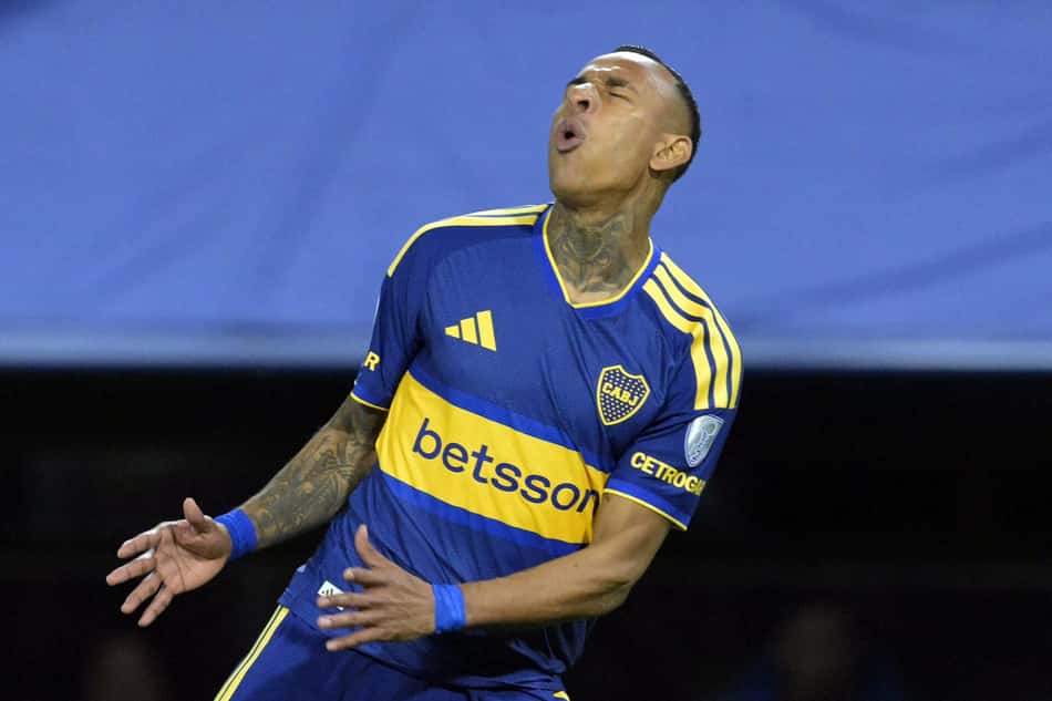 Sebastián Villa em ação em Boca Juniors x Vasco