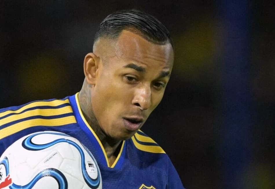 Sebastián Villa em ação em Boca Juniors x Vasco