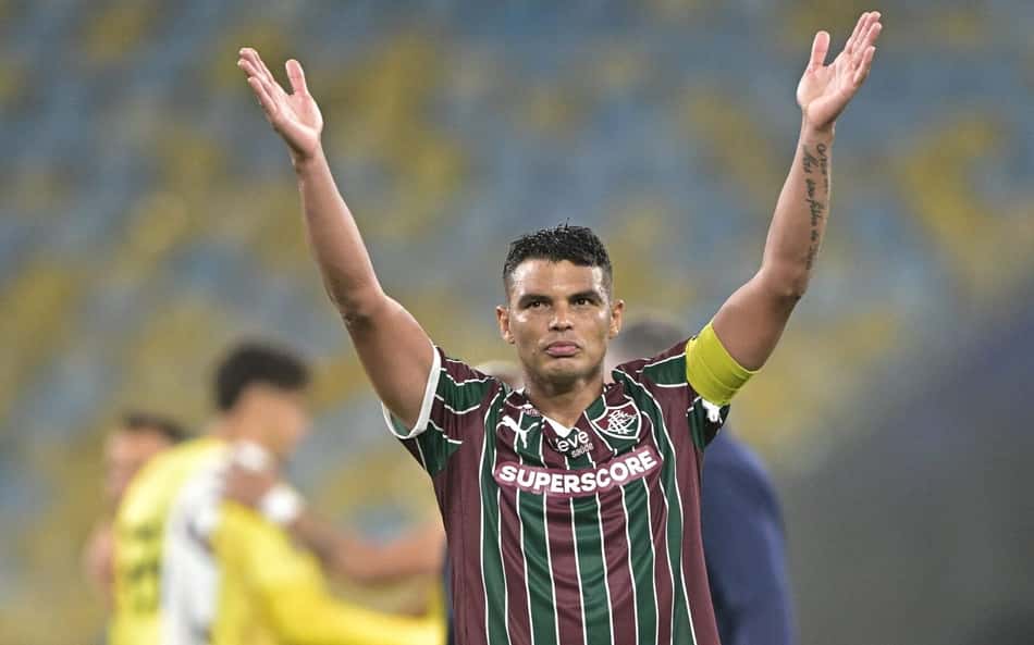 Thiago Silva na vitória do Fluminense