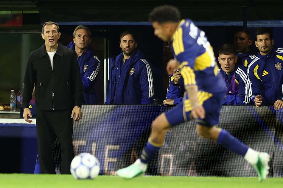 Arruabarrena na partida entre Boca e Santa Fe