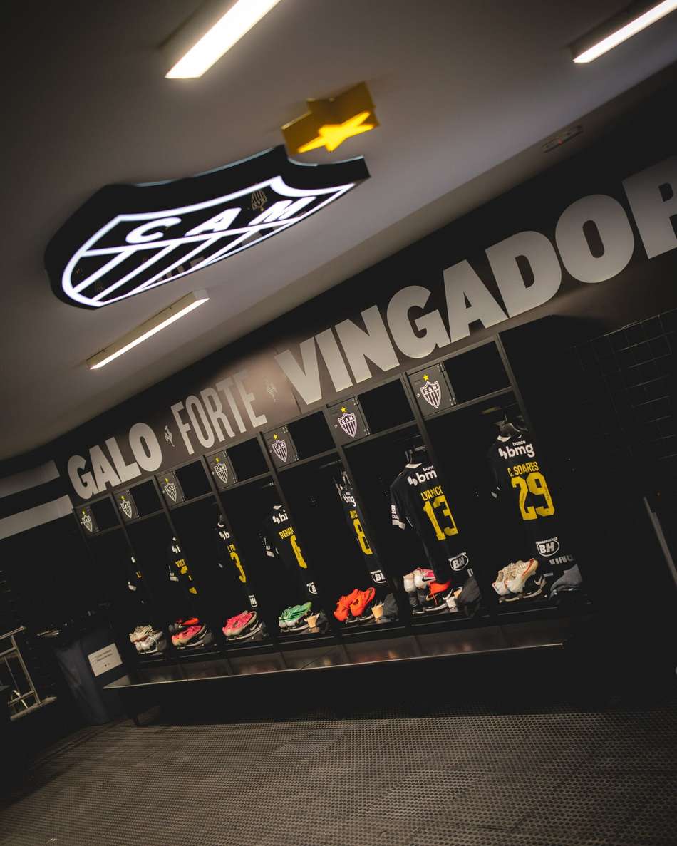 Vestiário Galo x Santos (Foto: Pedro Souza / Atlético)