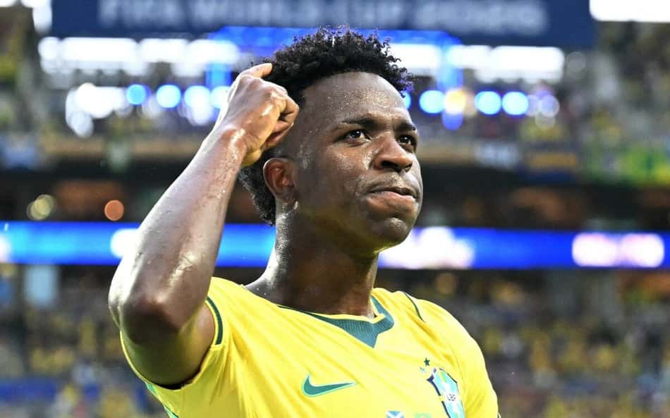 Vini Jr está na briga pela artilharia da Copa (Foto: CHANDAN KHANNA / AFP)