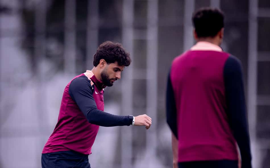 Yuri Alberto durante treino no Corinthians