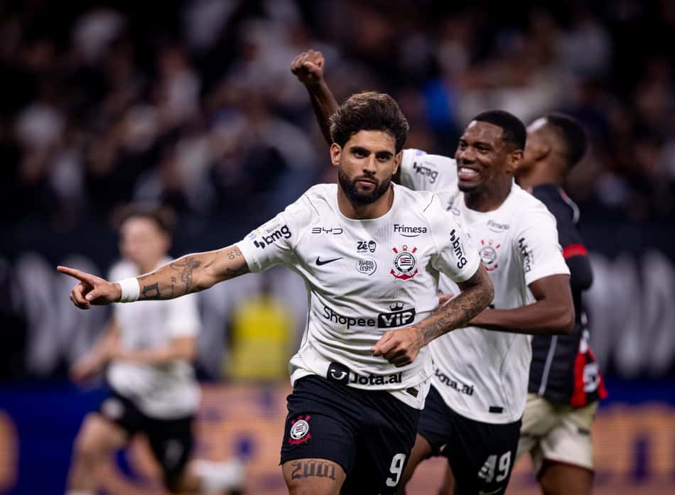 Yuri Alberto comemora o gol do Corinthians no empate com o Vitoria (Foto: Rodrigo Coca/Agência Corinthians)