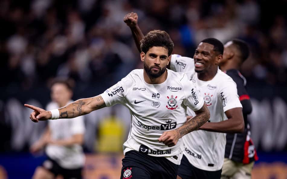 Yuri Alberto comemora o gol do Corinthians no empate com o Vitoria (Foto: Rodrigo Coca/Agência Corinthians)