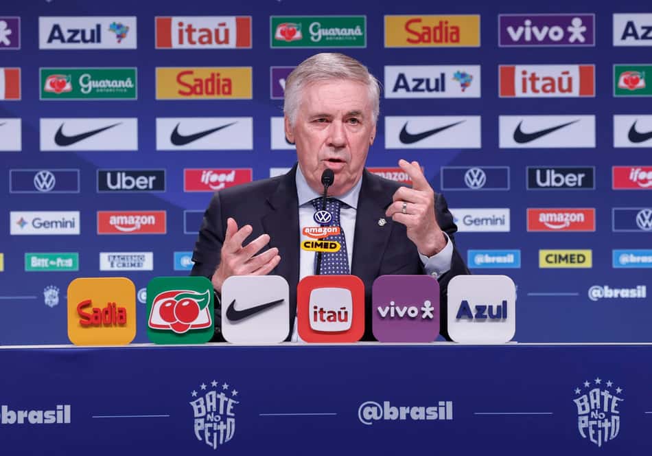 Carlo Ancelotti durante a convocação da Seleção Brasileira