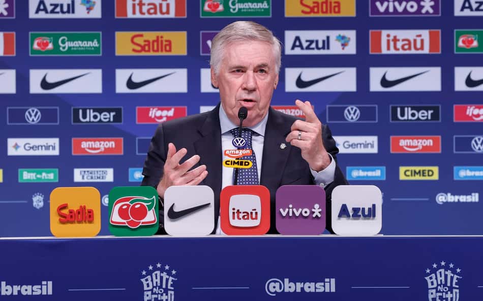 Carlo Ancelotti durante a convocação da Seleção Brasileira