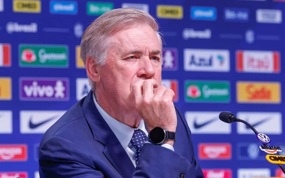 Carlo Ancelotti, técnico da Seleção Brasileira, durante convocação