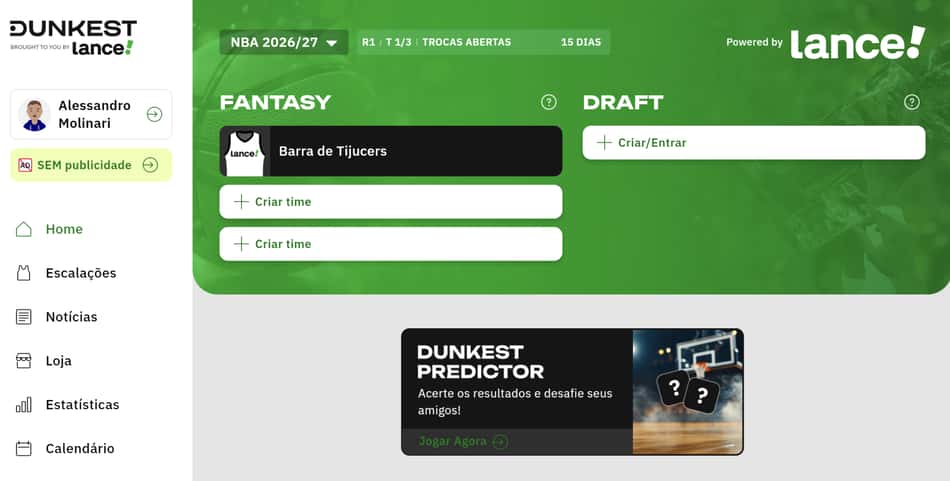 home page do dunkest, fantasy game do lance